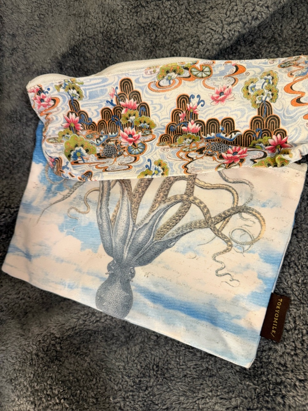 Margot Elena Tokyomilk Floral & Octopus Fabric Zip Pouch Set